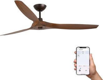 Faro Barcelona Ventilador sin luz abs nogal oscuro 152x152x28 cm