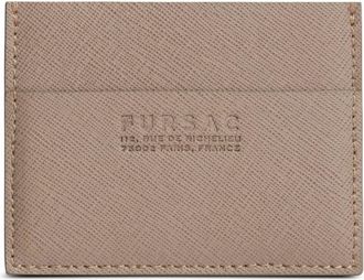 Fursac logo-embossed card holder - Neutrals