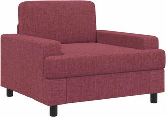 vidaXL Sill&oacute;n Rojo Vino Tela Vidaxl