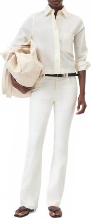 Closed Jovanna Flared Five-Pocket Jeans In Ivory