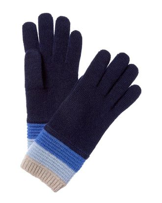 Portolano Multistriped Cuff Cashmere Gloves