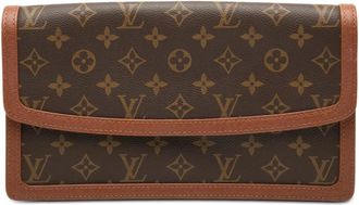 Louis Vuitton Pre-owned Clutches, female, Brown, Size: ONE SIZE Pre-owned Printed Coated Canvas Pouch