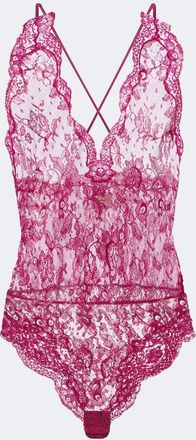 Saint Laurent Sheer cotton-blend lace bodysuit