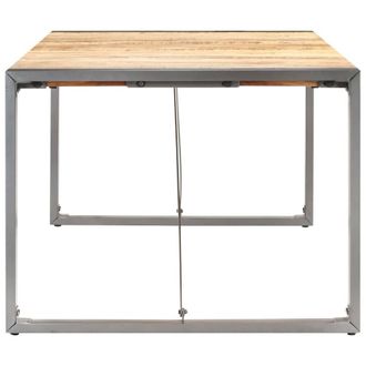Berkfield Home Durable Dining Table 200x100x75 cm Solid Rough Mango Wood in Brown | Size: 200 x 100 x 75 cm