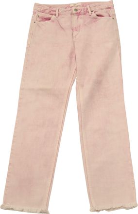 Isabel Marant Etoile Vintage Style Acid Wash Jeans in Pink Cotton