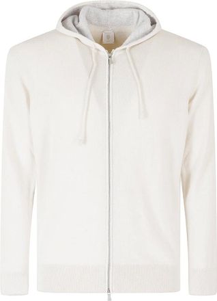 Eleventy Truien & Vesten, Heren, Beige, S, Maglia Full Zip Cappuccio
