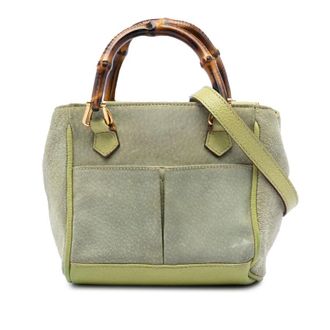 Gucci Pre-owned Gucci Suede Bamboo Satchel Ladies FFV5L5KOEV1XUQIR