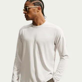 Nike Mens 24.7 ImpossiblySoft Light Dri-FIT Long-Sleeve Top in Brown | IQ8275-104