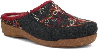 Taos Womens Woolflower Clogs In Charcoal