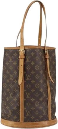Louis Vuitton Pre-owned Bucket Bags, female, Brown, Size: ONE SIZE Pre-owned Canvas Bucket Bag