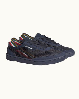 Orlebar Brown Larson O.B Stripe Shoe You Can Swim in Navy/orange/aquamarine at Nordstrom, Size 11