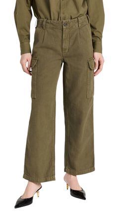 Nili Lotan Yannic Cargo Pant In Olive Green