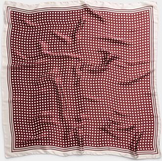 Simons Womens Contrast edging polka dot scarf