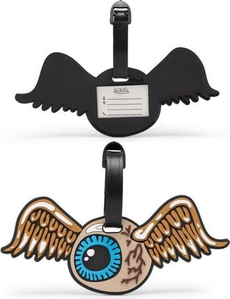 Von Dutch Flying Eyeball 2-Piece Suitcase ID Tag Set with Adjustable Straps at Nordstrom