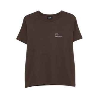 A.P.C. T-Shirts, male, Brown, Size: XL Niclas T-Shirt
