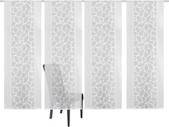 Home Wohnideen Schiebegardine »JENNA« Klettband 4 Stk. tlg. Schiebevorhang Jacquard Set