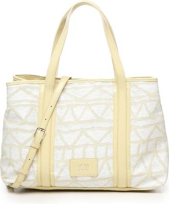 V&deg; 73 Geometric Pattern Tote Bag - Dames - Shoppers - Wit - ONE Size - Tassen