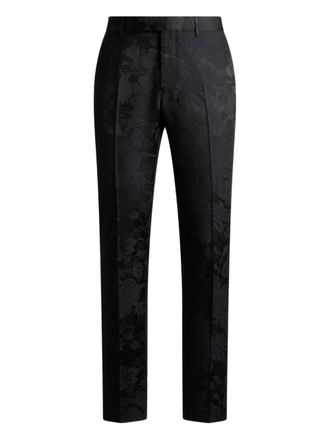 Etro paisley-jacquard trousers - Black