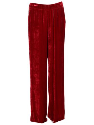 Parosh Red Straight Elasticated Pants