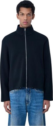 Our Legacy Jack met hoge hals - Heren - Vesten met rits - Zwart - XL - Katoen - Hoodies & sweatvesten