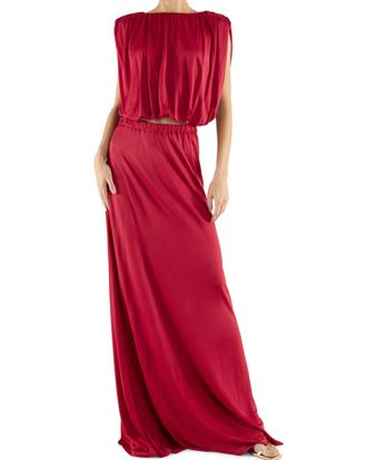 Ramy Brook Brian Top In Scarlet Red