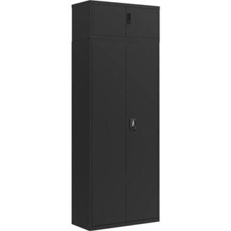 vidaXL Armario Archivador De Acero Negro 90x40x240 Cm Vidaxl