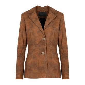 Guess Bomber in pelle - - Jackets - Donna - Marrone - S