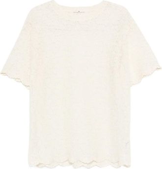 Ermanno Scervino scalloped lace top - Neutrals