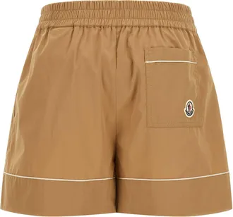 Moncler High-Waisted Tailored Shorts - Tan