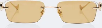 Valentino Gafas de sol rectangulares Bejewelled con VLogo