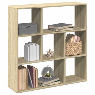 Berkfield Home Room Divider Bookcase Sonoma Oak 102x29x103.5 cm Engineered Wood in Brown