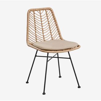 Sklum Silla de comedor en ratán sintético Gouda Natural SKLUM