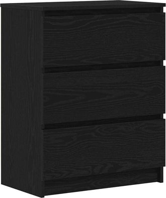 vidaXL Sideboard Black Oak 60x35x76 cm Engineered Wood Vidaxl