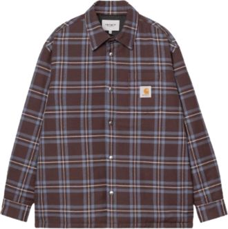 Carhartt Work in Progress Palisander Baird Checked Cotton Padded Shirt Jacket