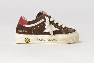 Golden Goose Boys May Suede Trainers with Distressed Effect