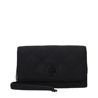 Tory Burch Black Leather Clutch Womens Bag