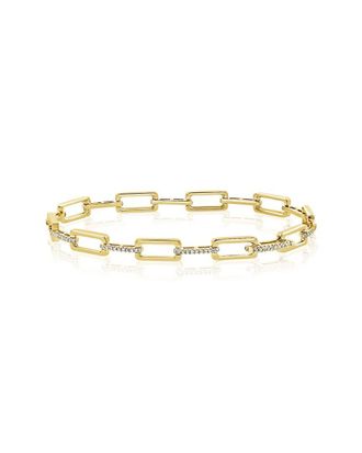 Sabrina Designs 14K 0.33 Ct. Tw. Diamond Rectangle Link Bracelet