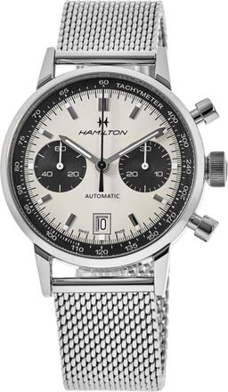 Hamilton American Classic INTRA-MATIC AUTO White Chronograph Dial Mens Watch H38416111