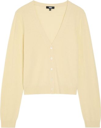 Paige Brioche Cashmere Cardigan - Yellow - S (UK8-10 / S)