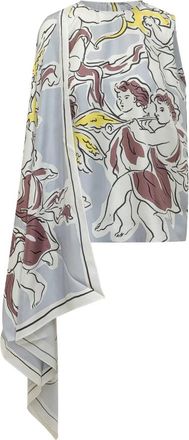 Tory Burch Asymmetrische Gedrapeerde Top - Dames - Blouses - Veelkleurig - M - Leer - Overhemden