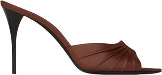 Saint Laurent Brown Logo Mules