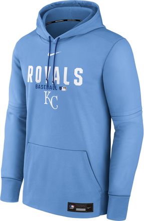 Nike Mens Kansas City Royals Authentic Collection Nike Therma MLB Pullover Hoodie in Blue | NAC3006PROY-RMG