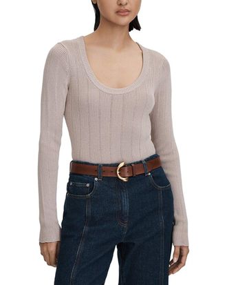 Reiss Sierra Scoop Neck Top