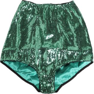Dolce & Gabbana Green Sequin Nylon High Waist Girdle Womens Underwear