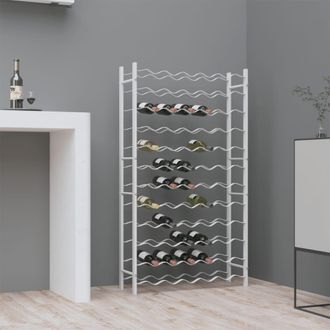 vidaXL Botellero Para 72 Botellas De Metal Blanco Vidaxl