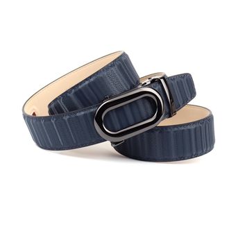 Anthoni Crown Lederg&uuml;rtel ANTHONI CROWN, Damen, Gr. 100, blau, Rindsleder, unifarben, G&uuml;rtel Lederg&uuml;rtel, in elegantem Design mit auffallender Schliesse, leicht bom