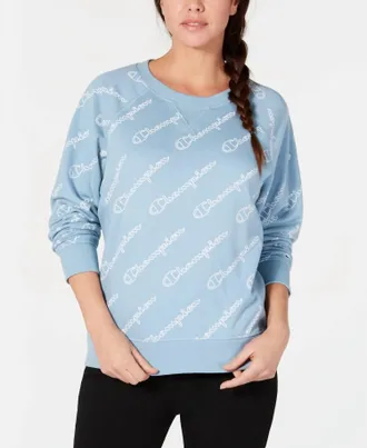 Champion Activewear French Terry Sweatshirt In Cornflower Teal