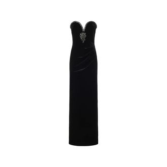 Self Portrait Maxi Jurken - Dames - Jurken - Zwart - Maat: 2XS