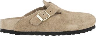 Birkenstock Taupe Boston EXQ Suede Narrow-Fit Sandals