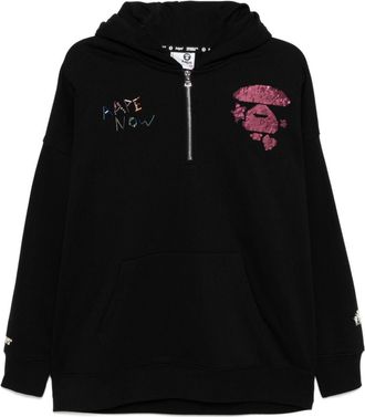Aape By A Bathing Ape Felpa con paillettes - Nero